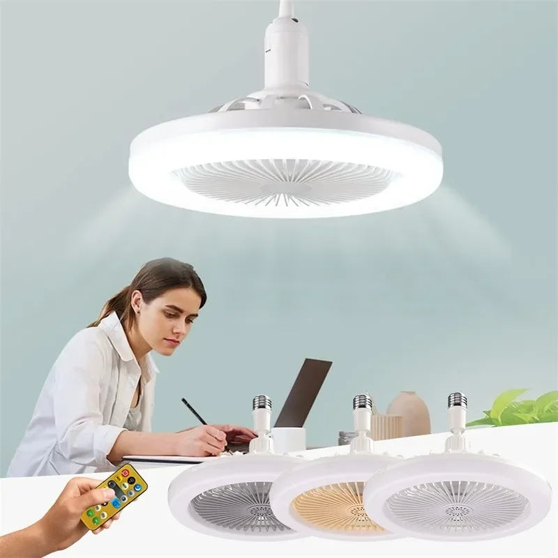 Nordic Ceiling Fan Lamp Bedroom Lamp Modern Simple Dining Room Invisible Ceiling Fan Lamp Fan All-in-one Lamp With Fan For Bedro