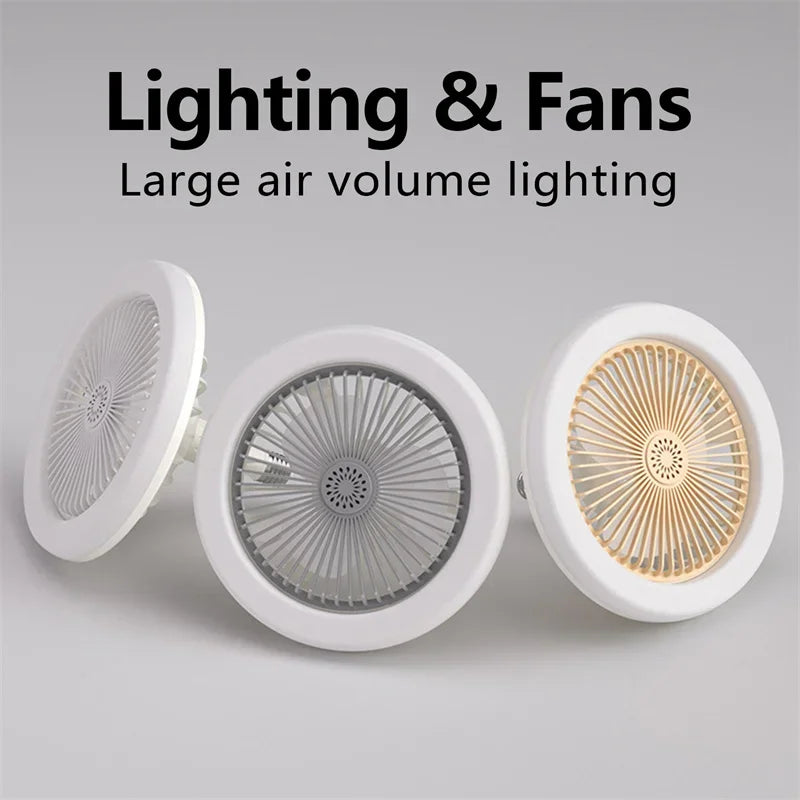 Nordic Ceiling Fan Lamp Bedroom Lamp Modern Simple Dining Room Invisible Ceiling Fan Lamp Fan All-in-one Lamp With Fan For Bedro