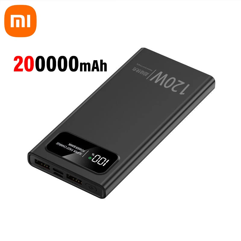 Xiaomi 200000mAh 120W Power Bank Super Fast Charging Battery High Capacity Digital Display Power Bank