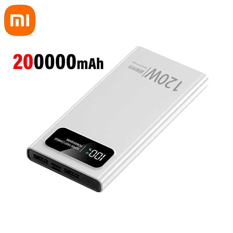 Xiaomi 200000mAh 120W Power Bank Super Fast Charging Battery High Capacity Digital Display Power Bank