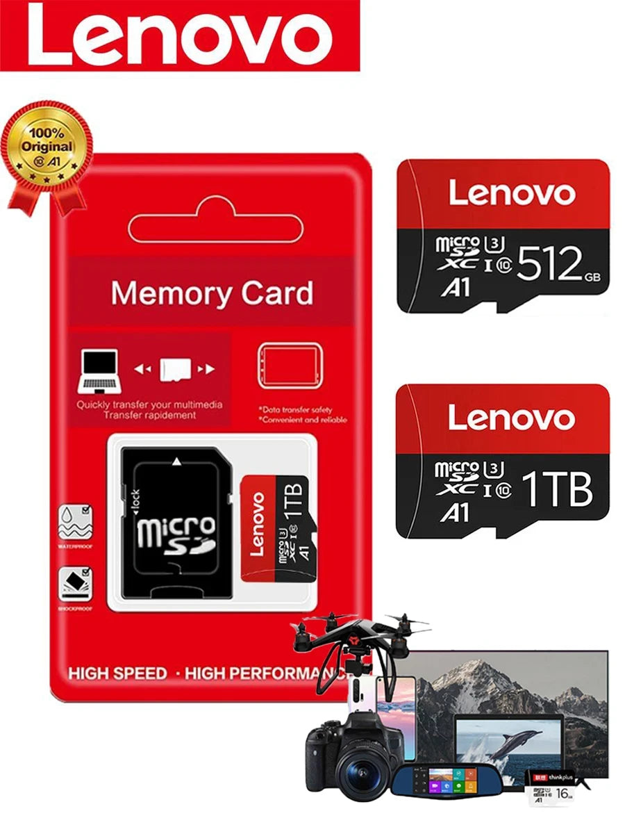 Lenovo 1TB Ultra Micro SD/TF Flash Memory Card 128GB 256GB 1TB 512GB Micro SD Card 32 64 128 GB MicroSD Dropshipping For Phone