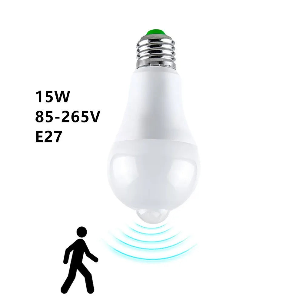E27 LED Bulb PIR Motion Sensor 110V 220V 12W 15W 18W Dusk Dawn LED Light Lamps Spotlights Night Light For Home Stair Hallway