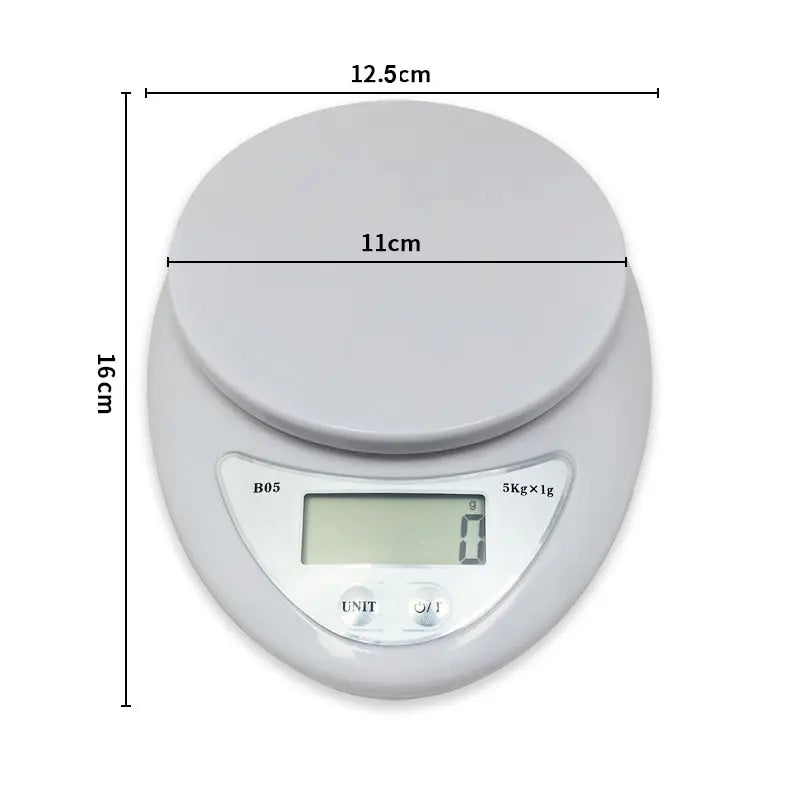 Portable Digital Scale 1pc 5kg LED  Scales Food Balance Measuring Weight Kitchen Electronic Scales Small Scale Weighing In Grams