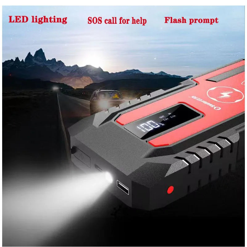 Jump Starter 3200A Power Bank Portable Charger Starting Device For 8.0L/6.0L Emergency Car Battery Jump Starter